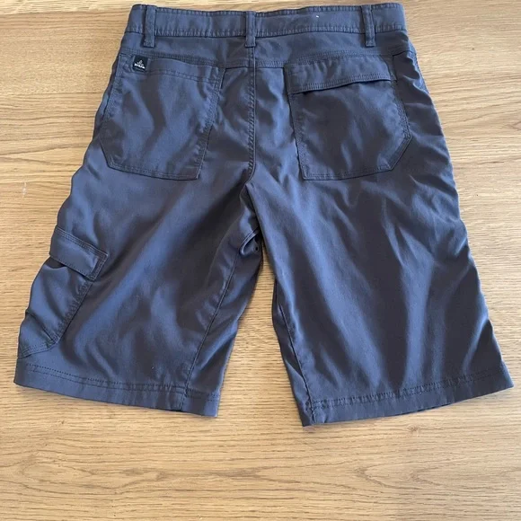 Prana Zion Stretch Outdoor/Hiking Shorts Adjustable Waist Gray Mens XS - Picture 3 of 13